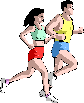 Joggers running
